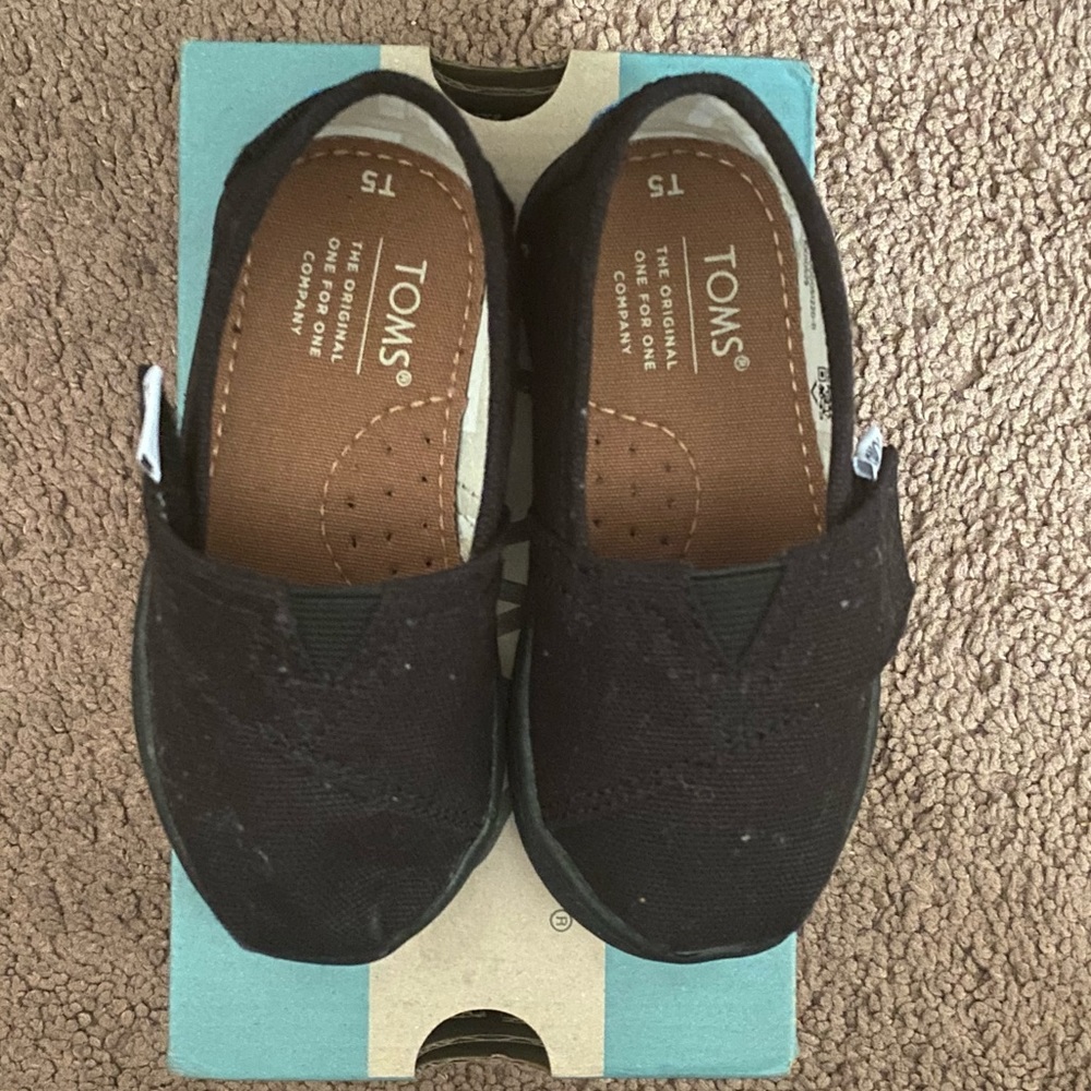 Toddlers Alpargata Black Canvas Toms
